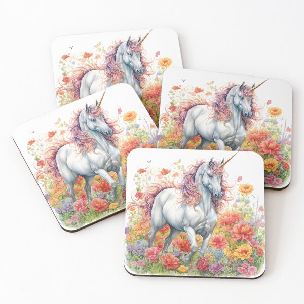 Item preview, Unicorn in the carnation field designed and sold by KandaShopTH.