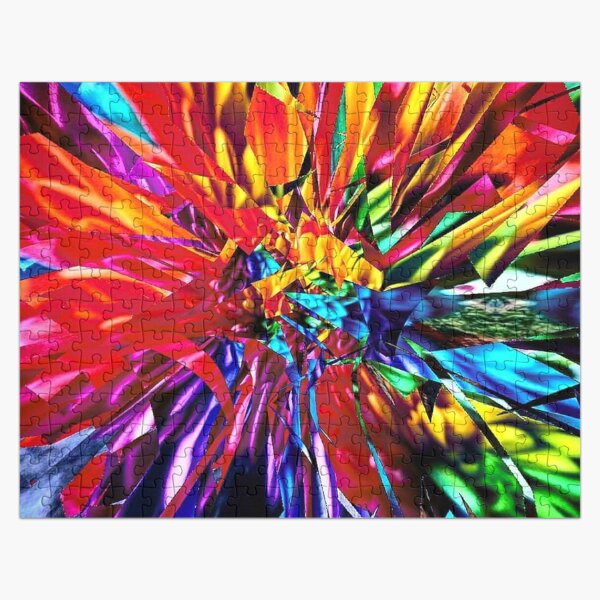Colorful tape art by hand Jigsaw Puzzle for Sale by ImagesByAmr