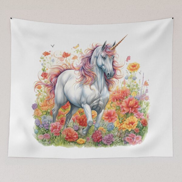 Item preview, Unicorn in the carnation field designed and sold by KandaShopTH.