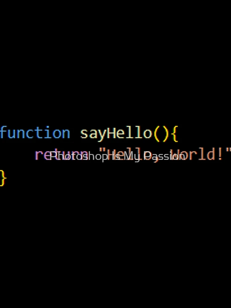 Thumbnail 3 of 3, Scarf, JavaScript Greetings - "Hello, World!" designed and sold by Photoshop Is My Passion.