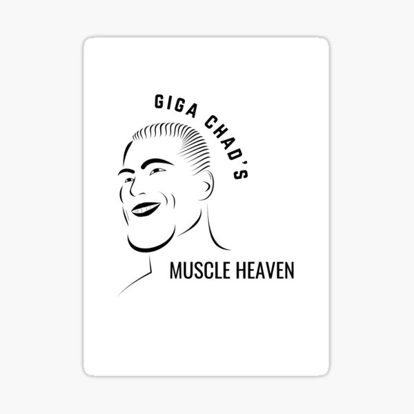 Giga Chad Meme Decal Sticker Chad Thundercock Meme Sticker 