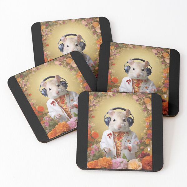 Item preview, Cool Dj Hedgehog Surrounded By Vibrant Flowers designed and sold by SallieIrma.