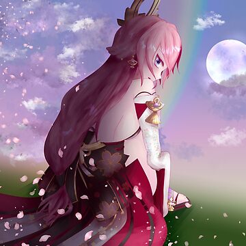 Artwork thumbnail, Tsukimi - Moonviewing with Yae by resurrexia