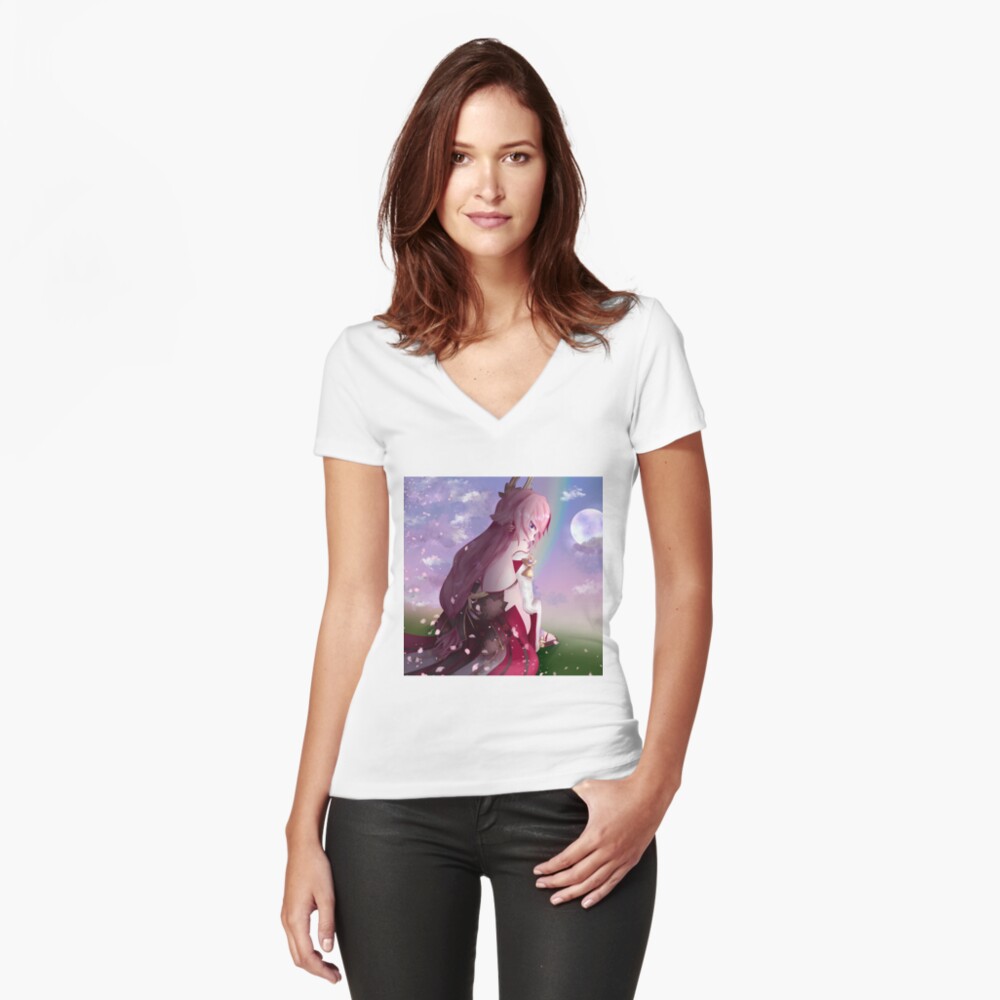 Item preview, Fitted V-Neck T-Shirt designed and sold by resurrexia.