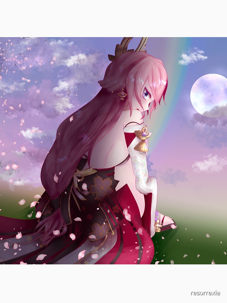 Thumbnail 7 of 7, Classic T-Shirt, Tsukimi - Moonviewing with Yae designed and sold by resurrexia.