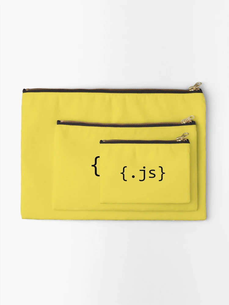 Thumbnail 2 of 4, Zipper Pouch, .js - JavaScript coding designed and sold by Photoshop Is My Passion.