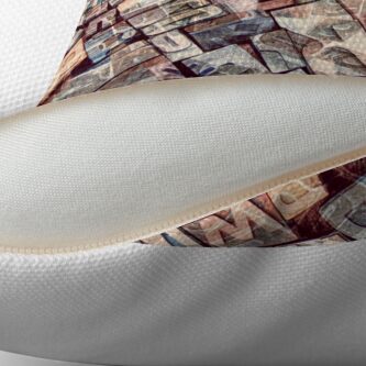 Alternate view of Layers of Letters Throw Pillow