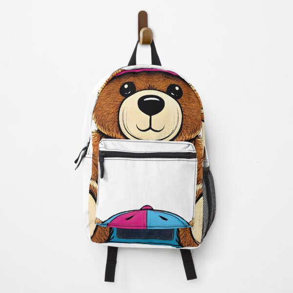 Item preview, Teddy bear holding a radio wearing a rapper style cap funny, streetwear art GRAFFITI designed and sold by PrintyArts.