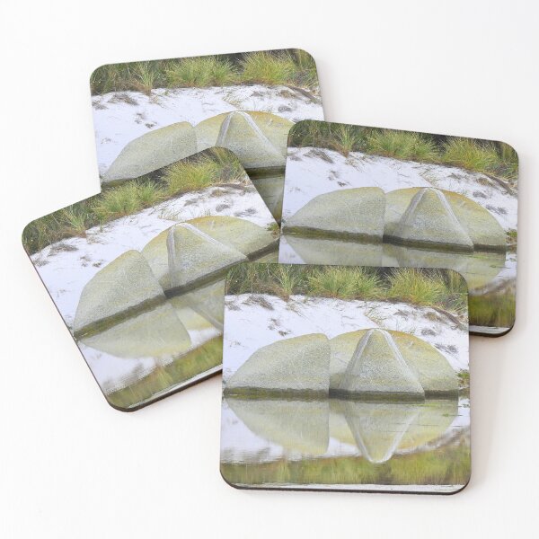 Item preview, The Reflection of Three Boulders In Front of White Sand Dune designed and sold by AussieAl.