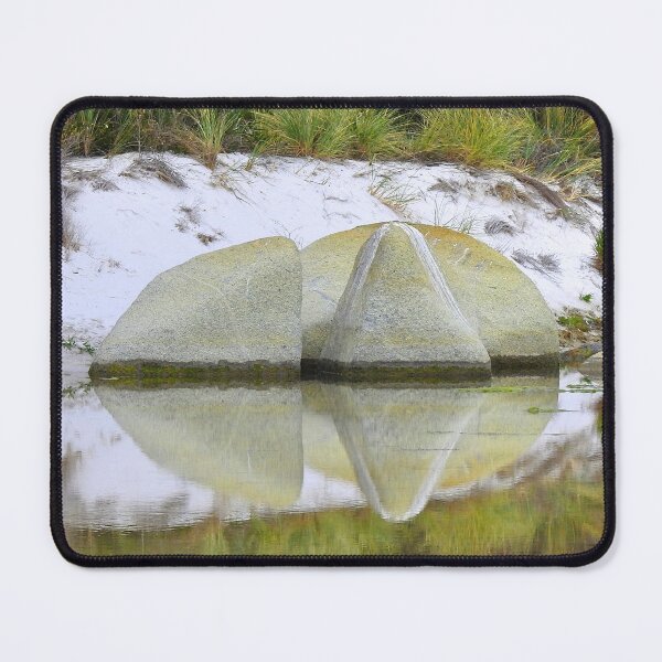 Item preview, The Reflection of Three Boulders In Front of White Sand Dune designed and sold by AussieAl.