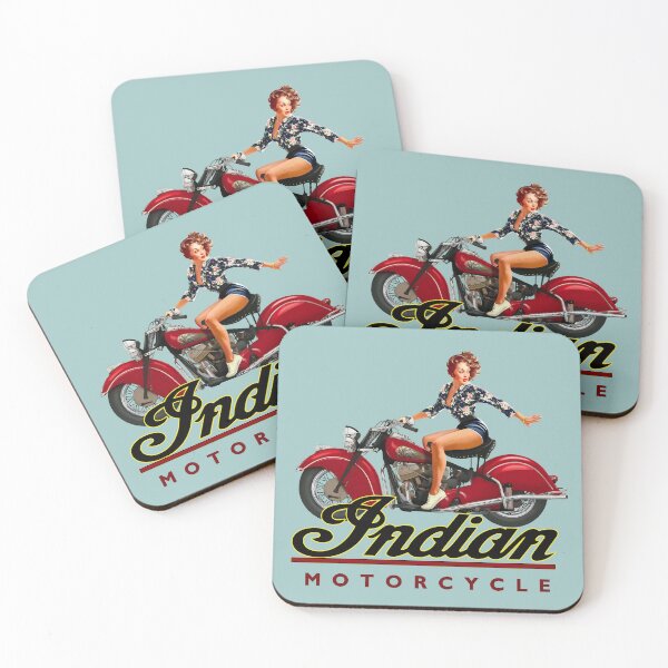 Item preview, Vintage Pinup Girl on Red Motorcycle  designed and sold by EvTheOne.