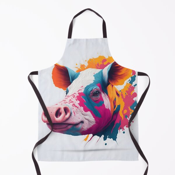 Item preview, "Vibrant Realism: Captivating Pig's Head Artwork Exploding with Colorful Energy" designed and sold by Best-Art-32.