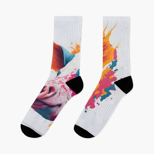 Item preview, "Vibrant Realism: Captivating Pig's Head Artwork Exploding with Colorful Energy" designed and sold by Best-Art-32.