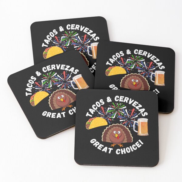 Item preview, Tacos and Cervezas, Tacos and Beer, Save A Turkey, Funny Thanksgiving designed and sold by karlsageder.