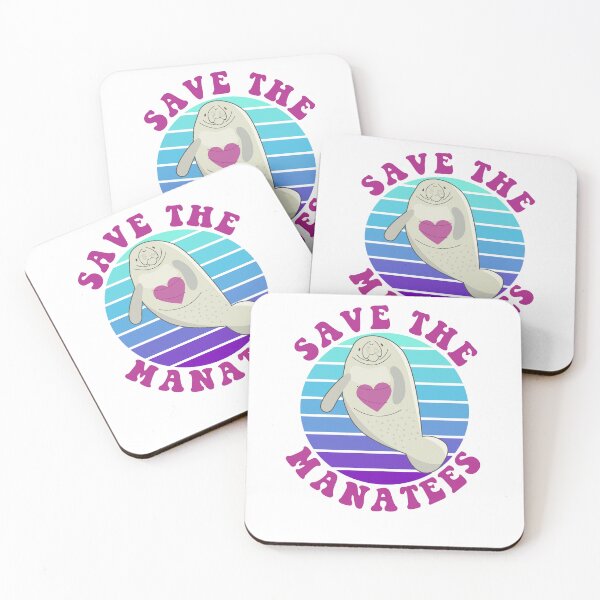 Item preview, Save the Manatees Retro Design designed and sold by ScruffyBlonde.