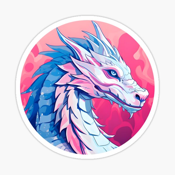 Item preview, Subtle Trans Pride Dragon designed and sold by ArtliciousHUMAN.