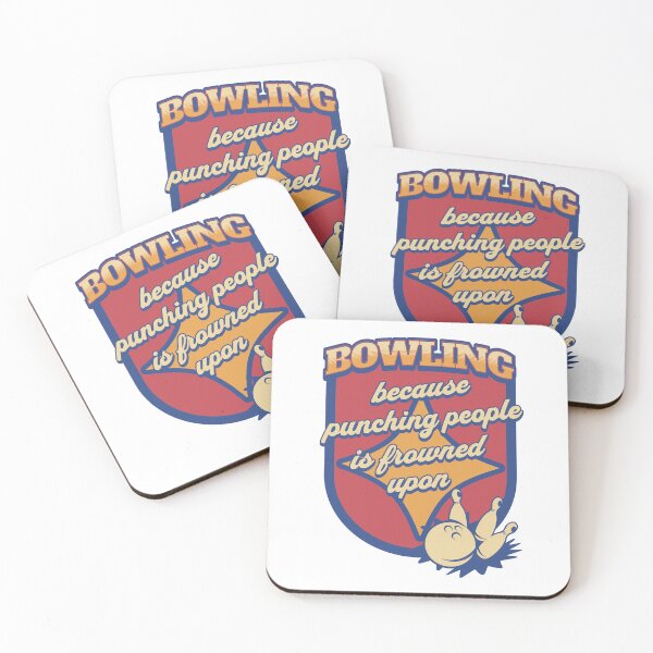 Item preview, Bowling because punching people is frowned upon hobby funny witty sarcasm quote designed and sold by ArtisanTeeShop.