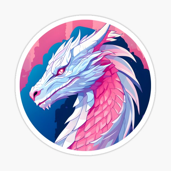 Item preview, Subtle Trans Pride Dragon designed and sold by ArtliciousHUMAN.