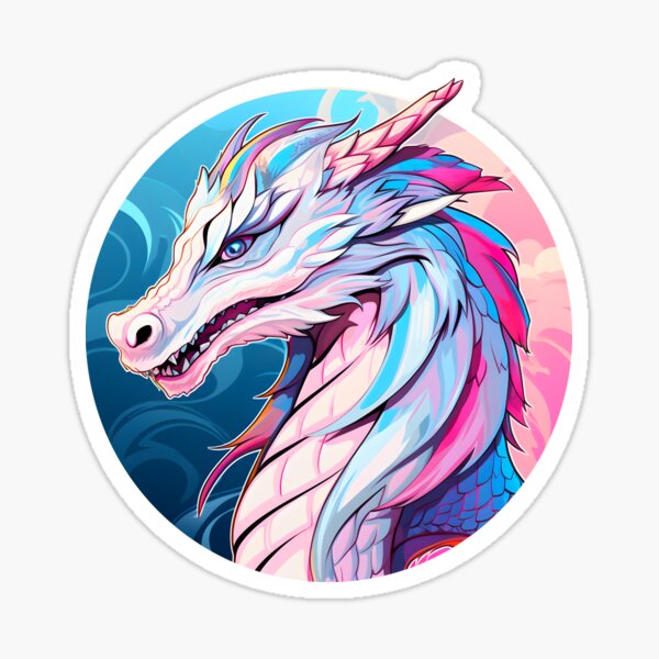 Item preview, Subtle Trans Pride Dragon designed and sold by ArtliciousHUMAN.