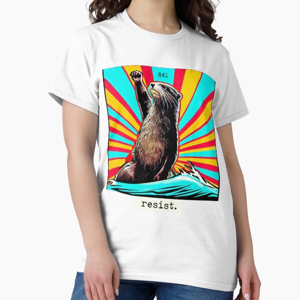 Aperçu de l'œuvre résister. loutre surfeuse 841 [fond blanc] créée et vendue par Redwood9.