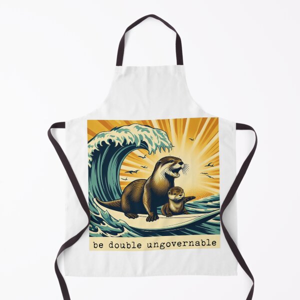 Item preview, be double ungovernable.  841 with baby pup. surfing otter 841  designed and sold by Redwood9.