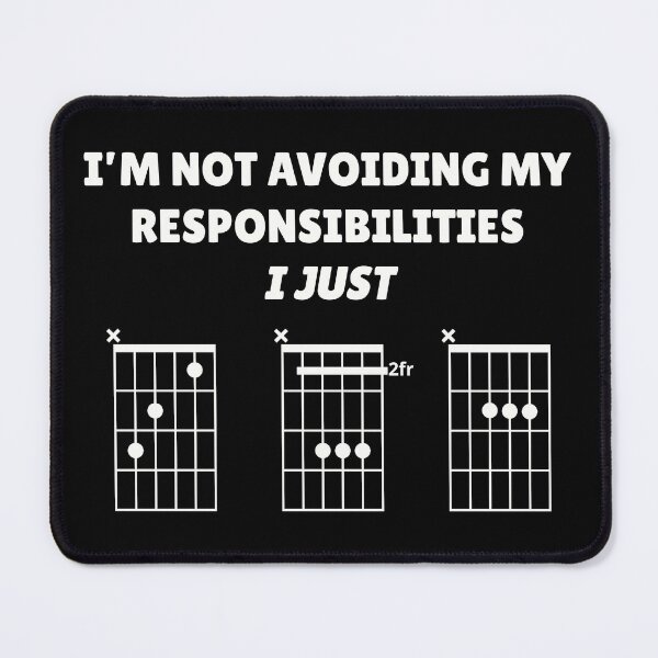 Item preview, I’m Not Avoiding My Responsibilities, I Just CBA (guitar chords) designed and sold by guvnaguitars.