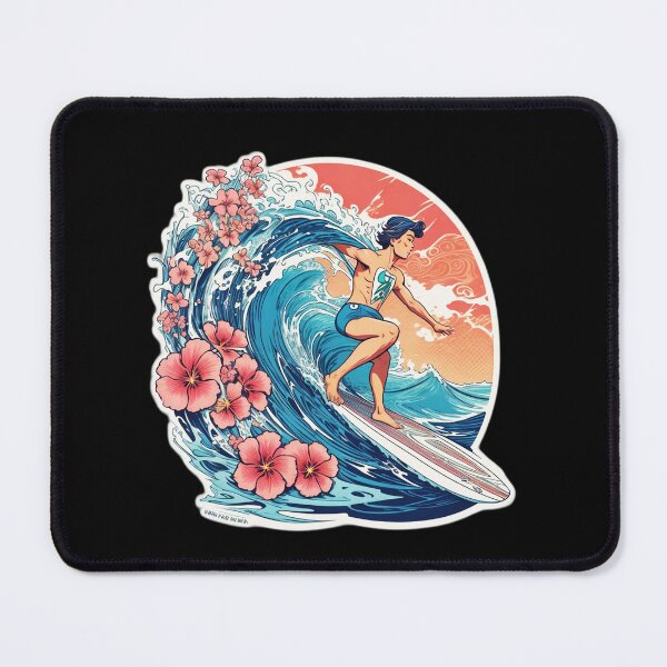 Item preview, Superhero Surfer with Hawaii Orchid Flowers designed and sold by NautiChic.