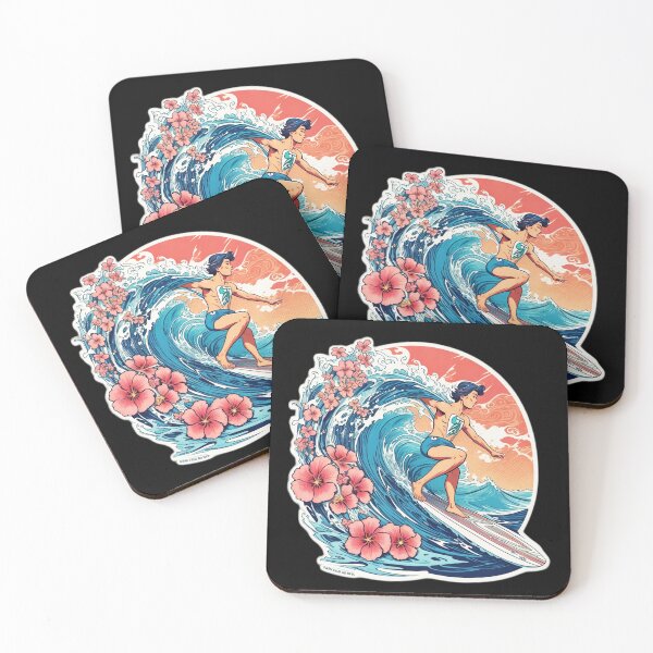 Item preview, Superhero Surfer with Hawaii Orchid Flowers designed and sold by NautiChic.