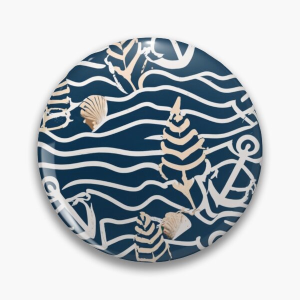 Item preview, Nautical Vibes - Anchors, waves, seashells, and sailor-inspired patterns for a coastal feel designed and sold by SeamlessBlend.