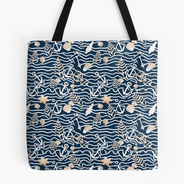 Item preview, Nautical Vibes - Anchors, waves, seashells, and sailor-inspired patterns for a coastal feel designed and sold by SeamlessBlend.