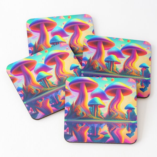 Item preview, Rainbow Mushroom Forest designed and sold by MakeWayDesign.