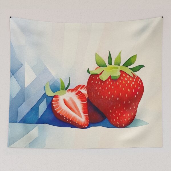 Item preview, appetizing strawberry watercolor 1 designed and sold by FlaskLab.