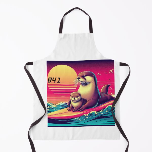 Item preview,  841 with baby pup. surfing otter 841 80s designed and sold by Redwood9.