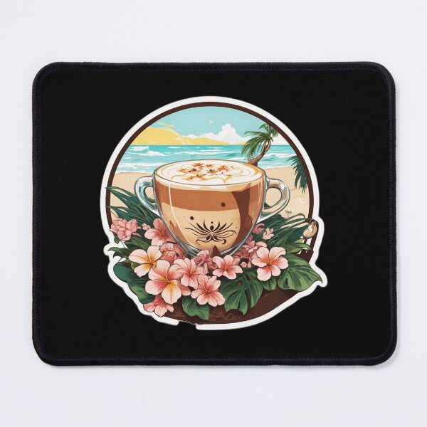 Item preview, Coffee with Milk on the Beach - Café au lait designed and sold by NautiChic.