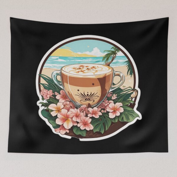 Item preview, Coffee with Milk on the Beach - Café au lait designed and sold by NautiChic.
