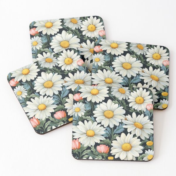 Item preview, Daisy flowers watercolor retro designed and sold by Keng-Taro.