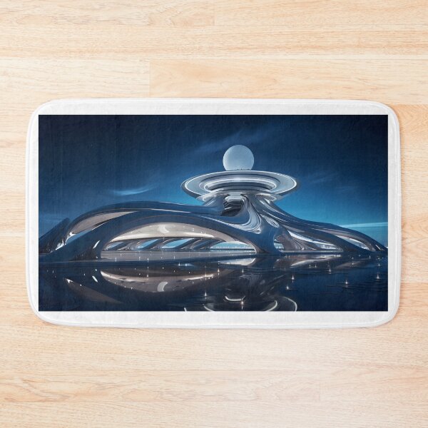 Item preview, Futuristic Spaceport designed and sold by Shirtastically.