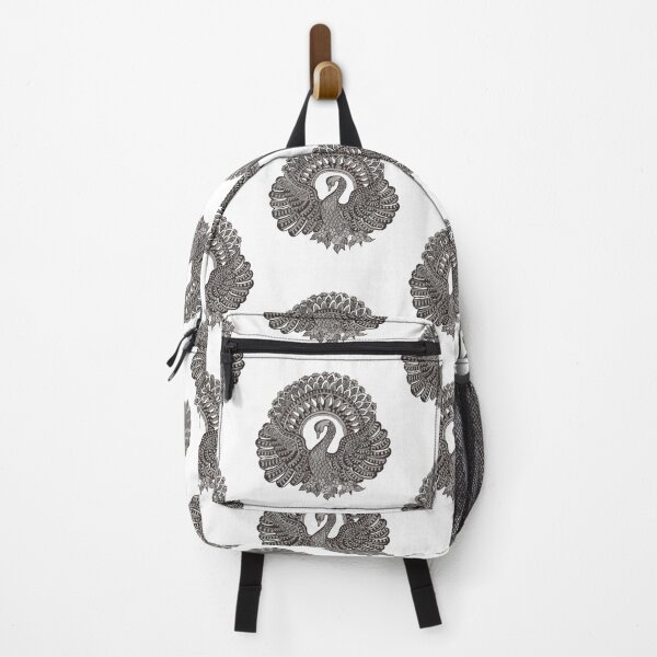 Item preview, Black and white Peacock Mandala Artwork. Open Wings. White Background designed and sold by abinashm12.