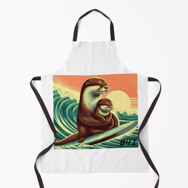 Item preview, 841 with baby pup. surfing otter 841 80s designed and sold by Redwood9.