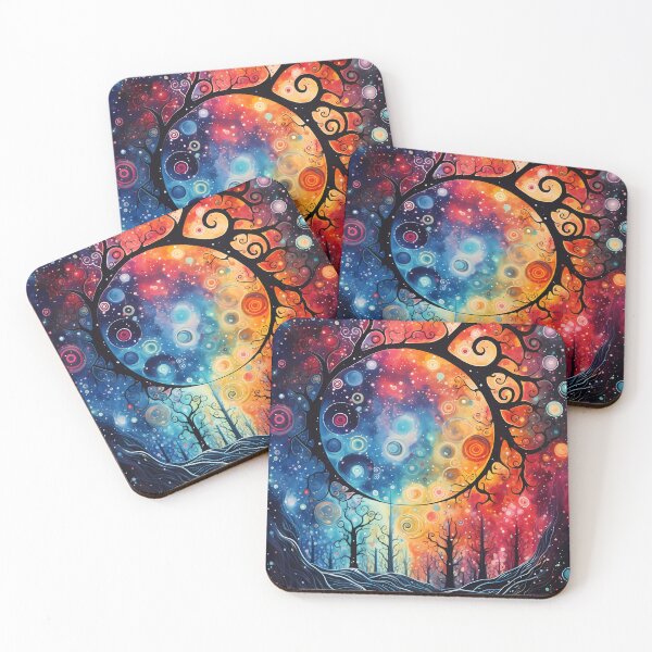 Item preview, Abstract galaxy tree with colorful stars designed and sold by Eastbavin.