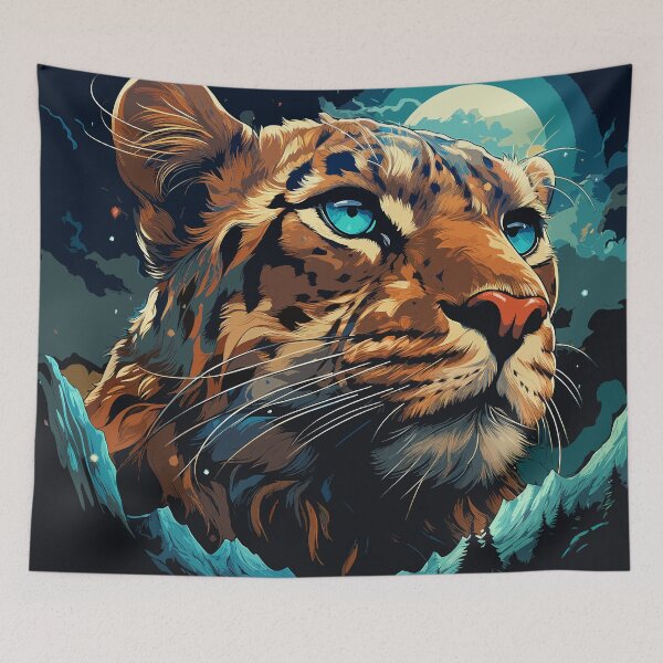 Item preview, Stardust Nights with Leopard designed and sold by pkk1designsart.