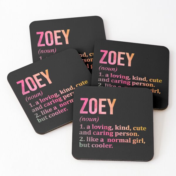 Item preview, Zoey Name Definition in Watercolor designed and sold by XCIV.
