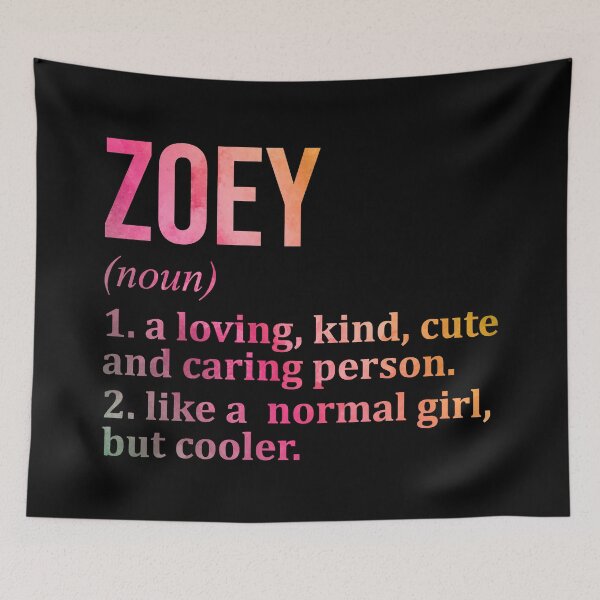 Item preview, Zoey Name Definition in Watercolor designed and sold by XCIV.