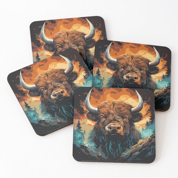 Item preview, Stardust Nights with bison designed and sold by pkk1designsart.