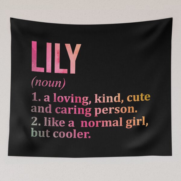 Item preview, Lily Name Definition in Watercolor designed and sold by XCIV.