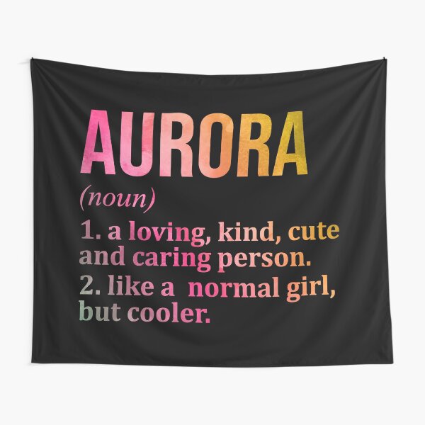 Aperçu de l'œuvre Définition du nom Aurora à l’aquarelle créée et vendue par XCIV.