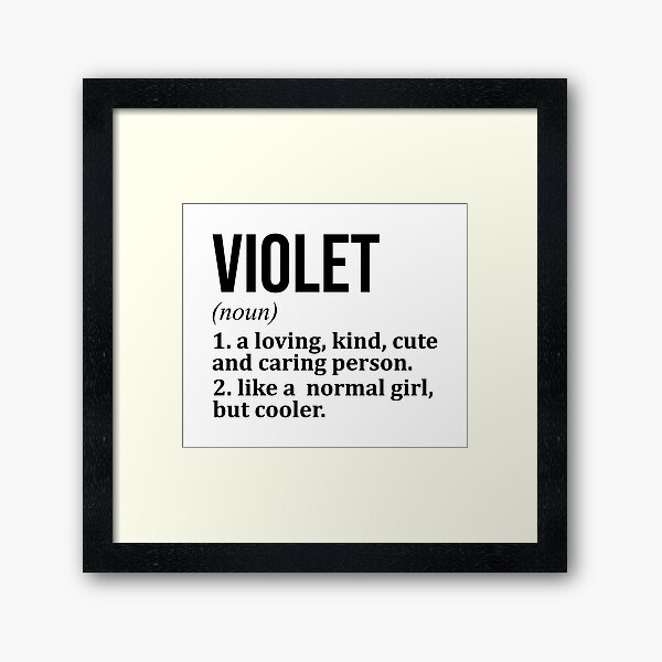 Item preview, Violet Name Definition designed and sold by XCIV.