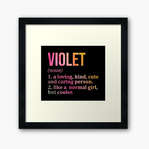 Item preview, Violet Name Definition in Watercolor designed and sold by XCIV.