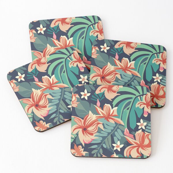 Item preview, Dark hawaiian flowers designed and sold by kreafox.
