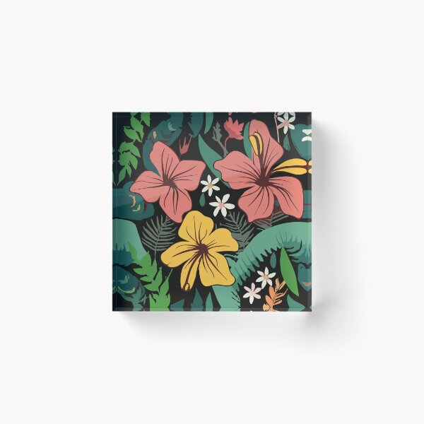 Item preview, Dark hawaiian flowers designed and sold by kreafox.
